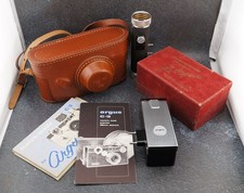 Vintage Argus C-3 Brick Camera Kit w/ Soligor 135mm Lens, Bakelite Flash Case
