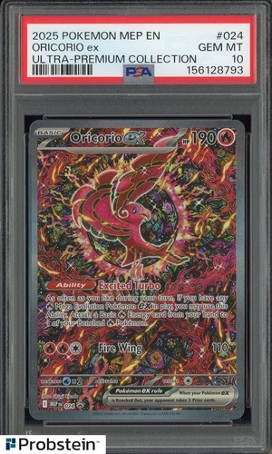 2025 Pokemon MEP EN Ultra Premium UPC #024 Oricorio ex PSA 10 GEM MINT