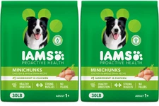 Iams Proactive Health Minichunks Real Chicken  Grains Dry Dog Food, 30lb 2 PACKS