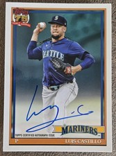 Luis Castillo 2026 Topps 1991 Topps Retro AUTOGRAPHED card Reds, Mariners 