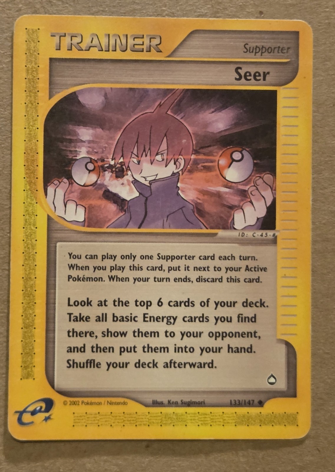 Pokemon TCG Seer #133/147 Trainer CCG Aquapolis