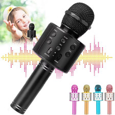 Wireless Karaoke Microphone Speaker for Kids Fun Singing Machine Home Party