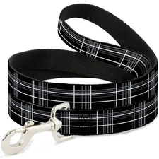 Dog Leash Plaid Black/Gray