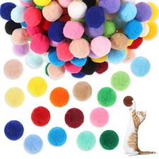 100 PCS Pom Balls Kittens Puff Lightweight Soft Plush 1.2 Inch Fuzzy 3 cm
