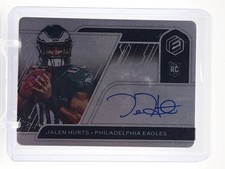 JALEN HURTS 2020 PANINI ELEMENTS FOOTBALL ROOKIE AUTO /99 #130 EAGLES Q0678