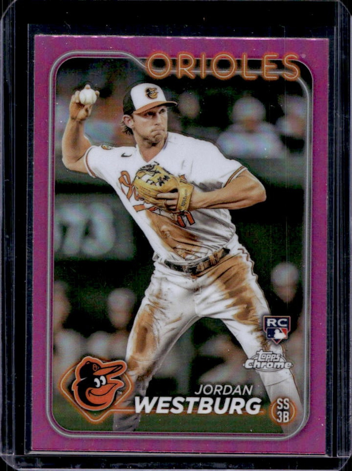 2024 Topps Chrome Jordan Westburg RC Pink Refractor Rookie #277 Orioles