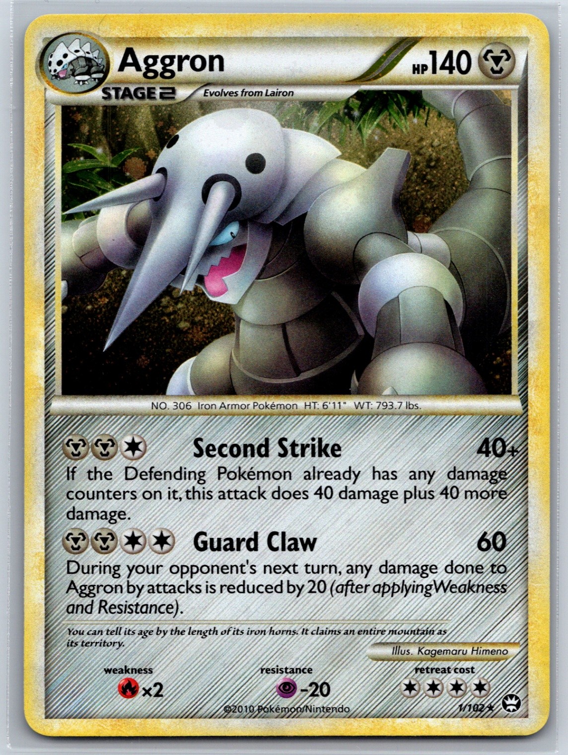 Aggron - Triumphant 1/102 Pokemon Card NM