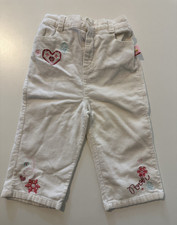 Vintage Disney Winnie the Pooh White Corduroy Pull-On Pants Size 24 Months