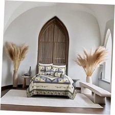 100 Cotton Genuine Patchwork Quilt Set 3Pcs Size Comforter King Blue Floral