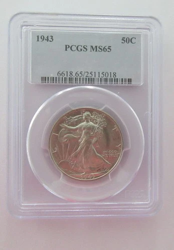 1943 Liberty Walking Half Dollar  PCGS MS65 90% silver