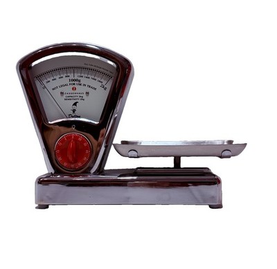 Zassenhaus / Dulton Küchenwaage Modell 100-090   90er Chrom-Klassiker mit Timer