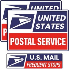 3 Pack Reflective U.S. Mail Delivery Magnetic Signs for Rural Carrier 2