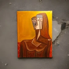 Oil On Canvas Painting  12x16 Inspired By Picasso 