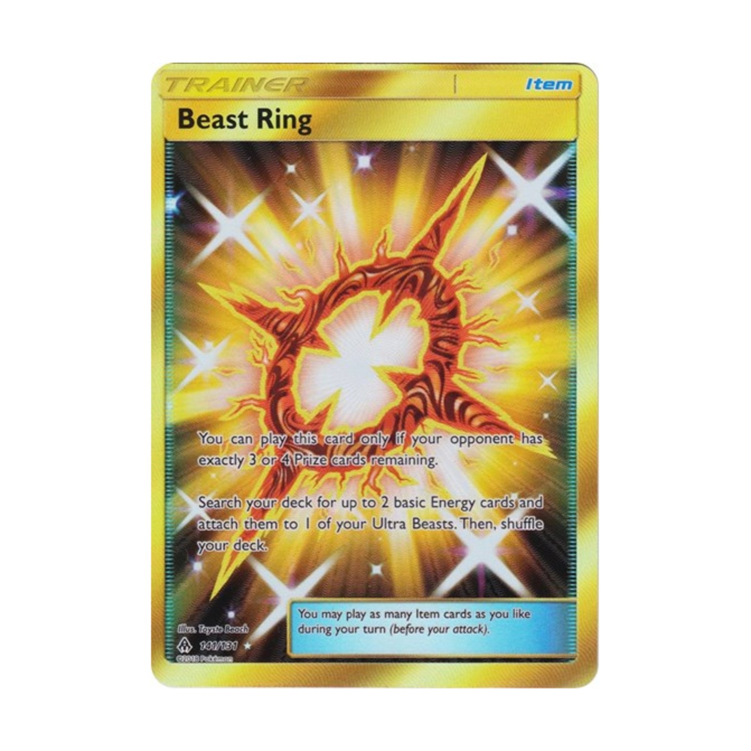 Pokemon Sun & Moon - Forbidden Light Beast Ring (SR) (SR) #141 (Holo) NM