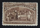 CKStamps: US Stamps Collection Scott#234 5c Columbian Mint OG Glazed Gum