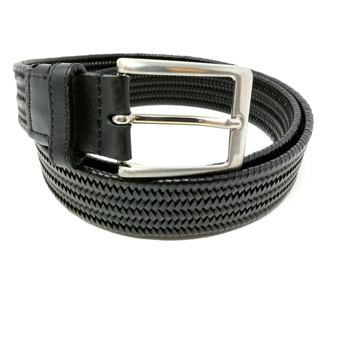 SAKS FIFTH AVENUE Leather Belt Black Size Medium Made In Italy Leather belt Saks Fifth Avenue Collection Black size 31  main image 4
