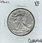 1941 WALKING LIBERTY SILVER HALF DOLLAR ~ XF / CLEANED  ~NICE COIN ~90% SILVER