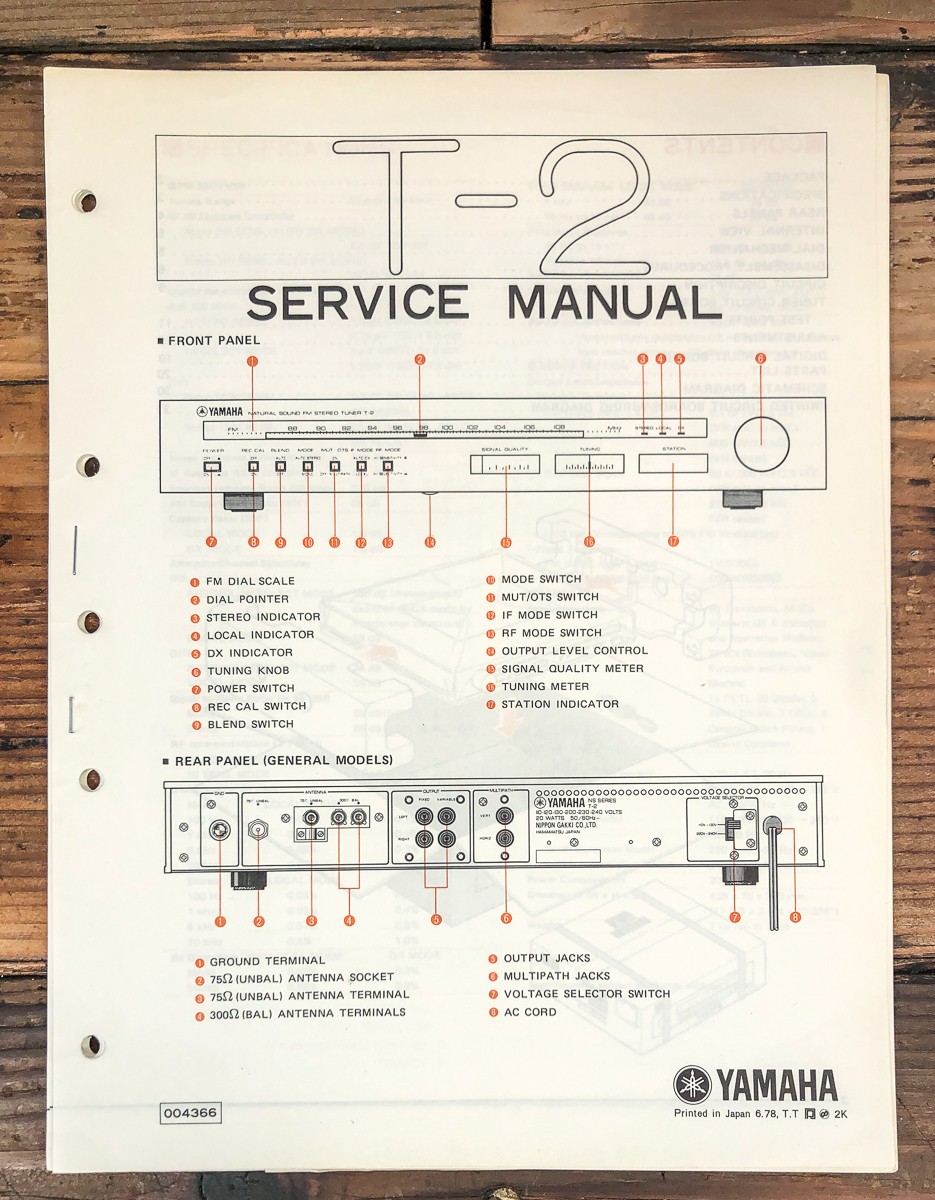 Yamaha T-2 vintage audio equipment - eBay listing photo 4