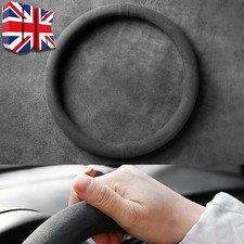 Alcantara Suede Auto Steering Wheel Cover Non-Slip D-Shaped Breathable-Protector