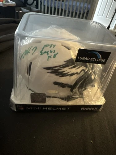 Michael Vick Signed Lunar Alternate Speed Mini Helmet Inscribed Fly Eagles Fly