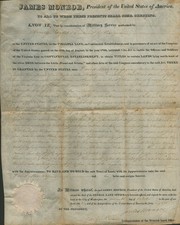 JAMES MONROE - LAND GRANT SIGNED 10/07/1823 CO-SIGNED BY: GEORGE GRAHAM