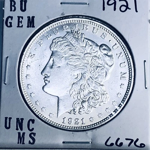 1921 BU GEM MORGAN SILVER DOLLAR UNC MS+++ U.S. MINT RARE COIN 6676