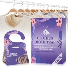 Clothing Moth Traps 8 Packs, Clothes Moth Trap with Pheromone Attractant for Car
