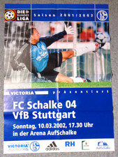 Stadion/Spiel Plakat FC Schalke 04 vs VfB Stuttgart = 10.03. 2002