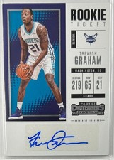 2017-18 Contenders #ST-TGM Treveon Graham Rookie Season Ticket Auto Hornets