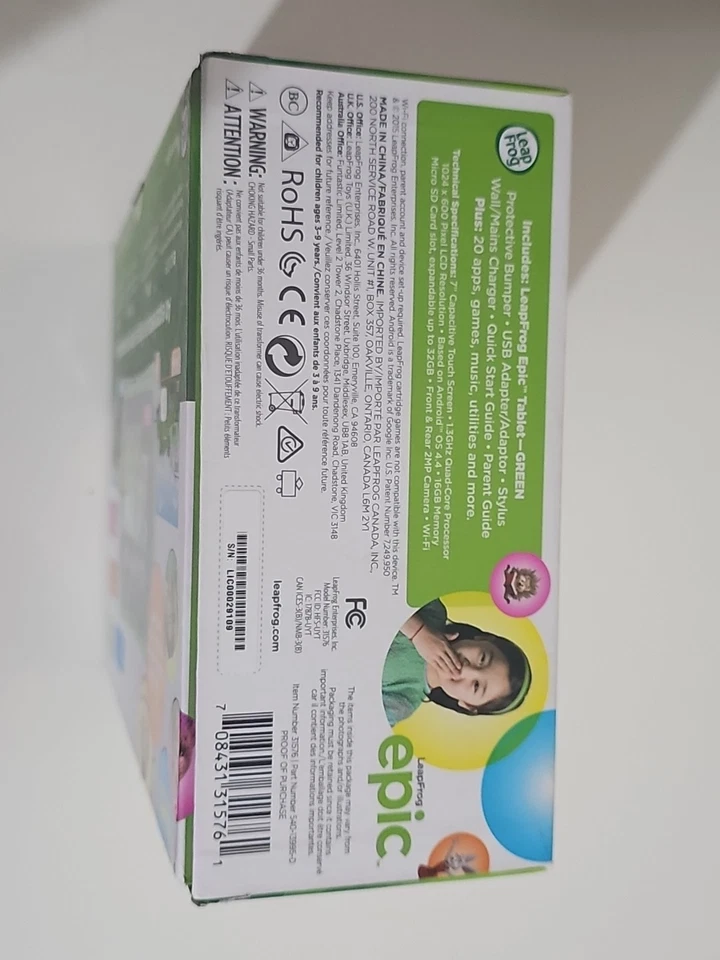 Leap Frog Epic Academy Edition Kids Learning Tablet Wi Fi 16GB - Image 4 of 4