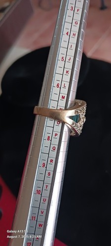 Bague vintage topaze bleue taille 7 - Photo 6/6