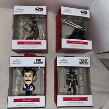 4 Hallmark STAR WARS BAD BATCH TED LASSO Christmas Ornaments NIB