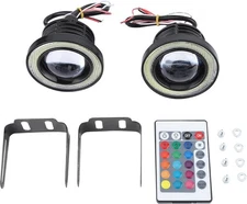 30W RGB Car Angel Eye Fog Light, Angel Eyes, Round COB LED Lamp, Angel Eye Fog L