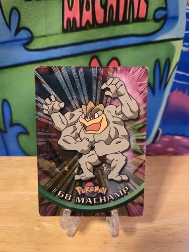 Machamp #68 2000 Topps Chrome Pokémon TV Animation MP WITH SLEEVE AND TOP LOADER