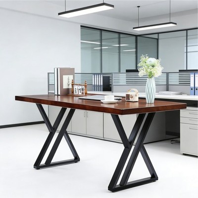 55-Inch Solid Wood Executive Desk Large Office Computer Desk Study Writing Table