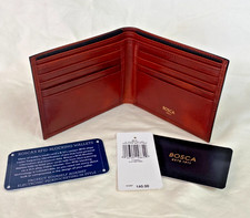 Bosca Old Leather 8 pkt Deluxe Executive Wallet RFID Cognac 98-32 MSRP 140 NWT