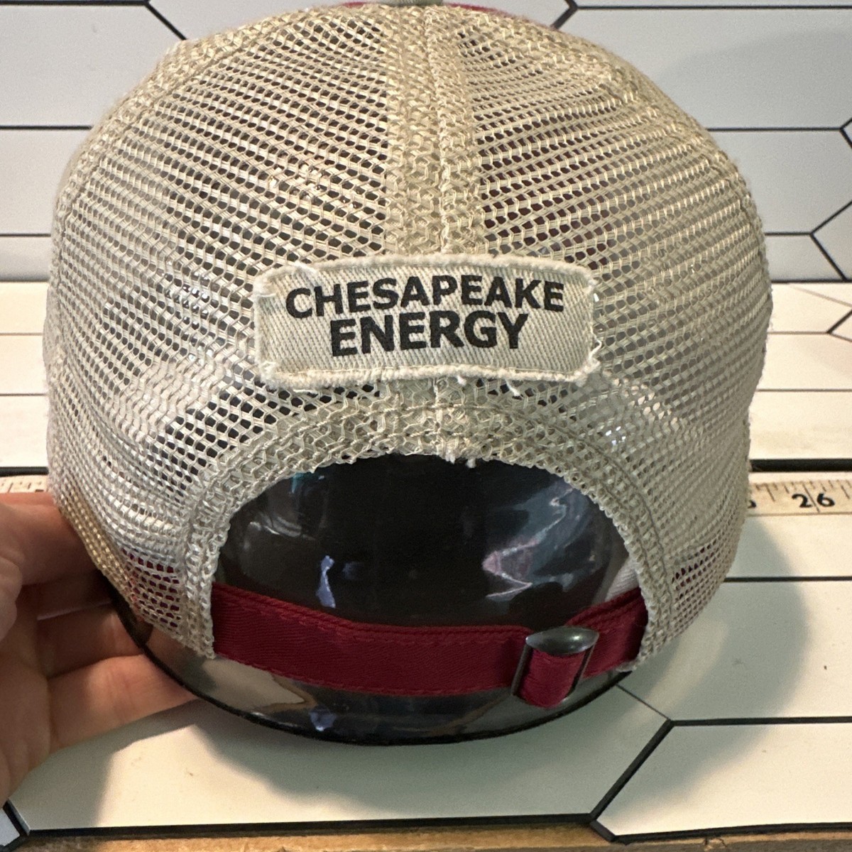 Chesapeake Energy, Okc Trucker Hat, Rare, Htf, Distressed, Embroidered Oil & Gas View 3