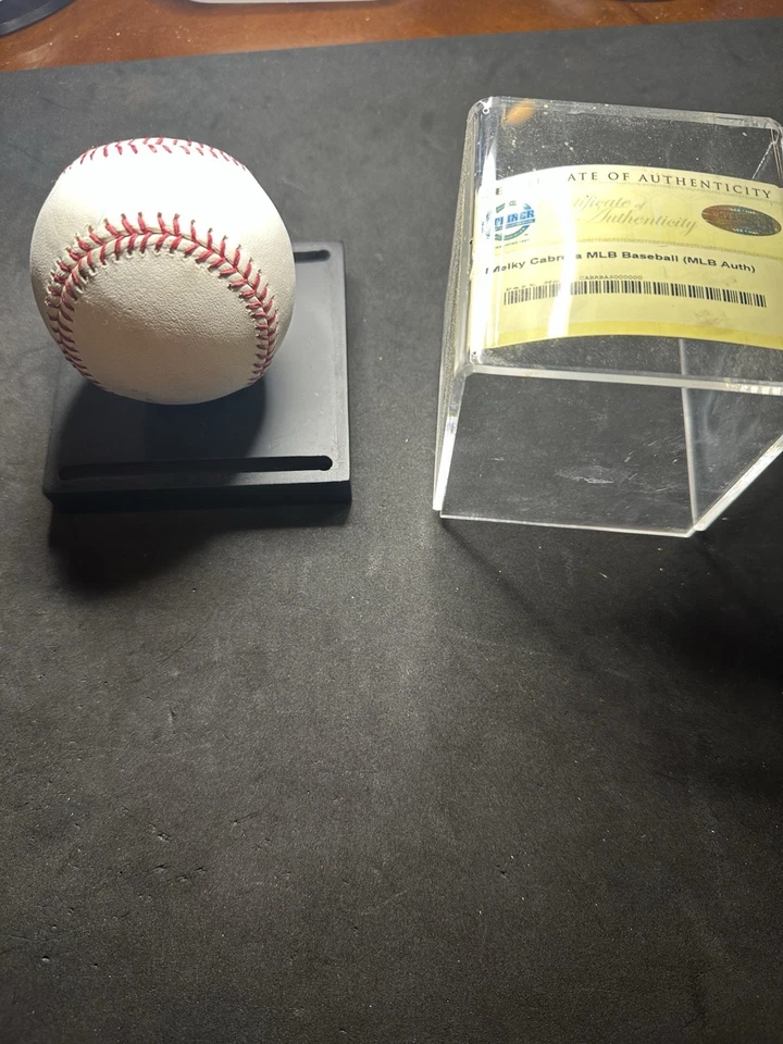 Melky Cabrera Firmado a Mano Automático Oficial Liga de Béisbol STEINER CERTIFICADO DE AUTENTICIDAD con Estuche Gratis Foto 3 de 4