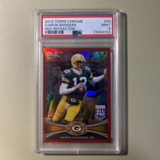 2012 Topps Chrome Aaron Rodgers TRUE RED Refractor /25 SSP GB Packers PSA 9 MINT