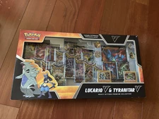 Pokemon TCG Lucario V & Tyranitar V Heavy Hitters Premium Collection Box - Mint