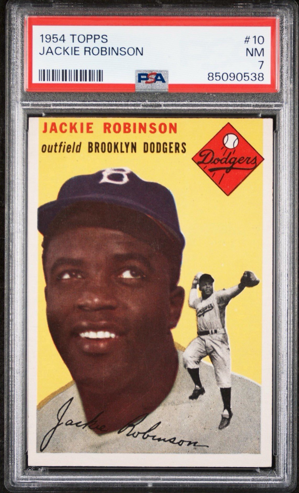 1954 Topps 10 Jackie Robinson PSA 7  CENTERED