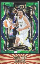 2025 Panini Select WNBA #24 RC JJ Quinerly Green Ice Prizms Dallas Wings