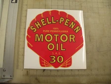 Vintage Shell-Penn Motor Oil LARGE sticker