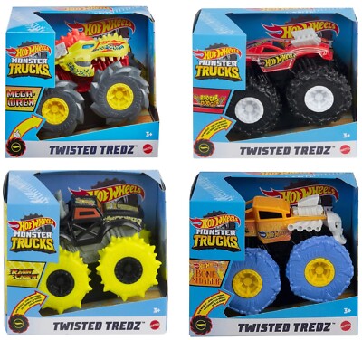 Hot Wheels Monster Trucks 1:43 Scale Rev Twisted Tredz Vehicles Friction  Motor UK