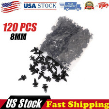 120pcs 8mm Bumper Clips Auto Car Hole Retainer Rivets Fastener Fender Push Pin