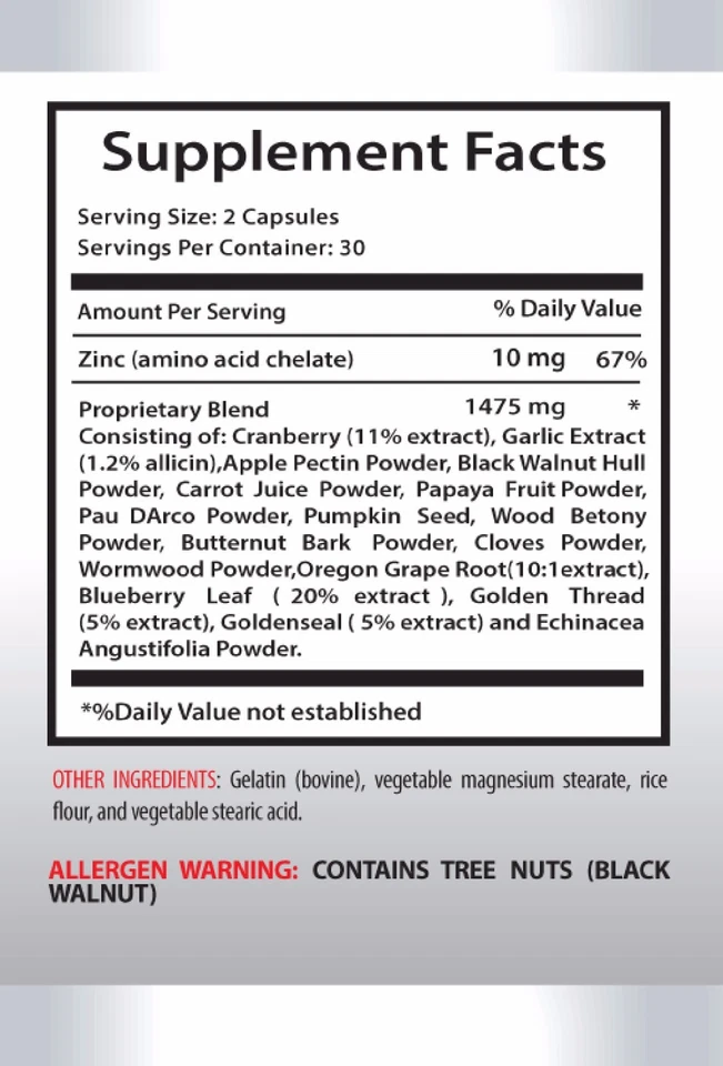 Candida probiótico - ANTIPARÁSITO - COMBO PELO GRIS - saw palmetto y zinc Foto 2 de 4