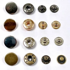 Leather Craft Snaps/Fastener Buttons/Closure 3 sizes 10/12.5/15mm