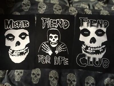 Misfits Crimson Ghost Fiend Club Skull Canvas Back Patch Die Die My Darling Punk