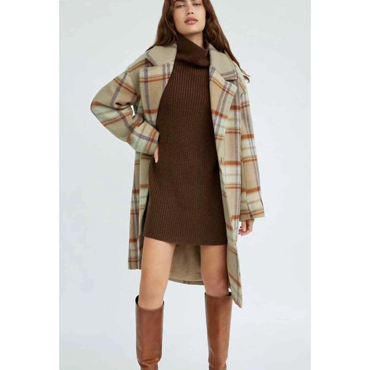 Wilfred X Aritzia Montpellier Sweater Dress in Brown Size Small