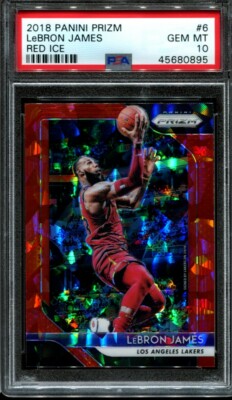 レブロン Prizm LeBron James red ice PSA 10! 2018 Panini Prizm Lebron James Red Ice #6 PSA 10 | eBay